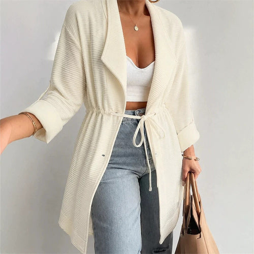 Damen Lässige und elegante Longcardigan Drune