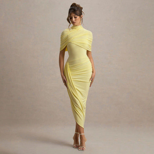 Damen Drapiertes Abendkleid Drune