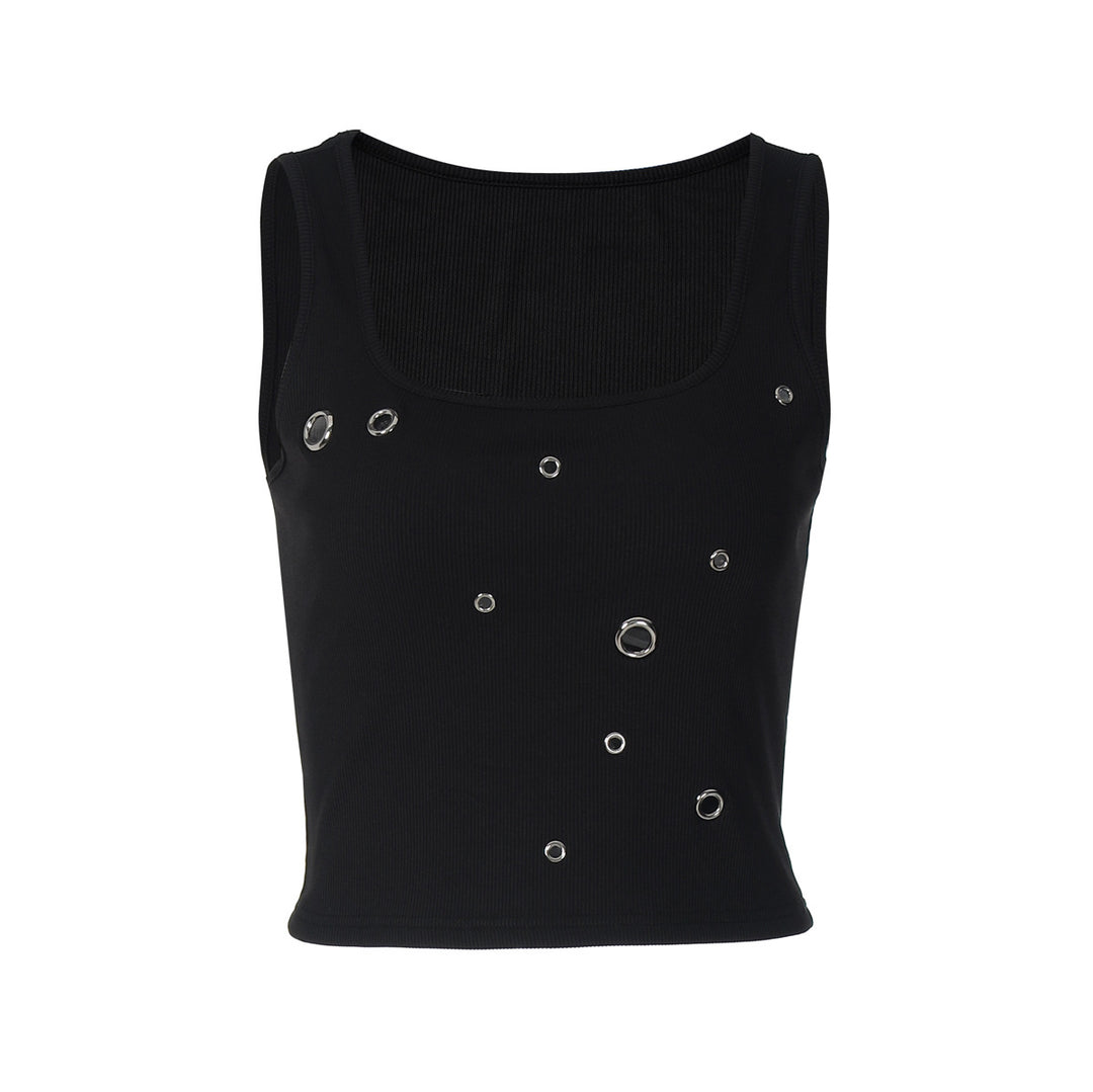 Damen Crop-Top mit auffälligem Ringdetail Drune