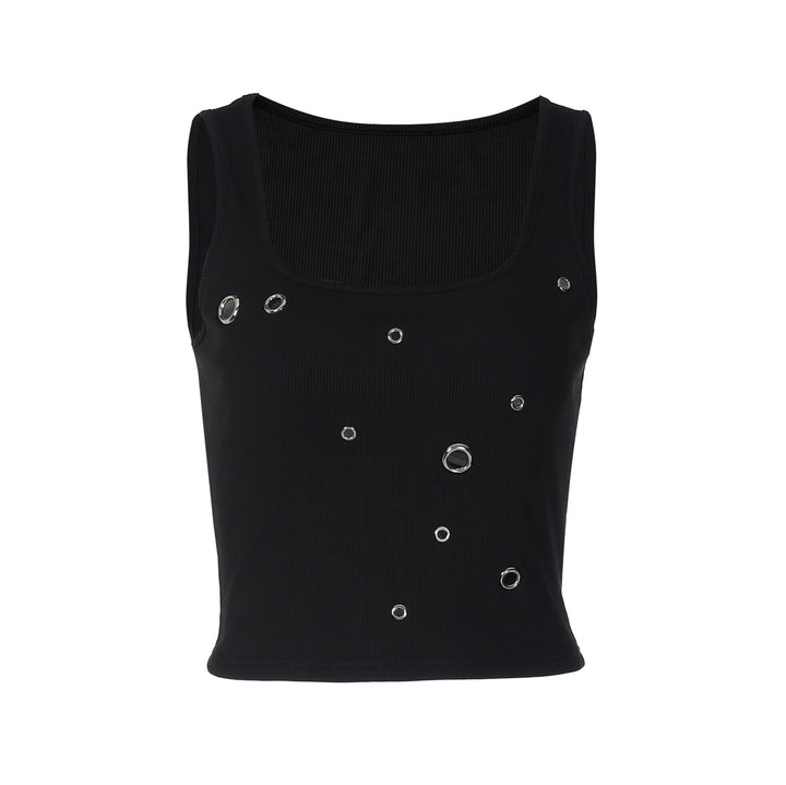 Damen Crop-Top mit auffälligem Ringdetail Drune