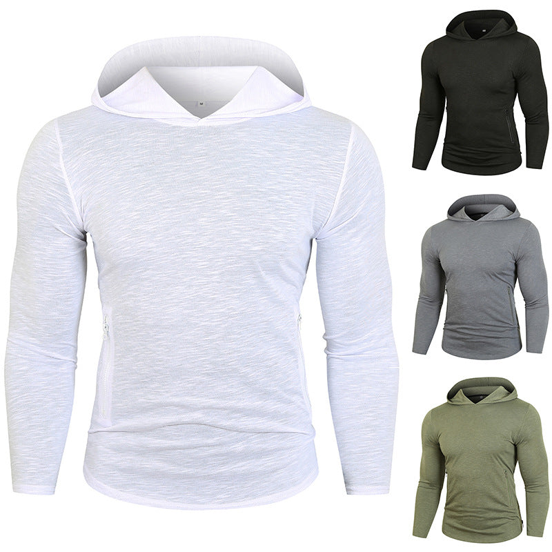 Herren Sportlicher Kapuzenpullover mit funktionalen Reißverschlusstaschen Drune