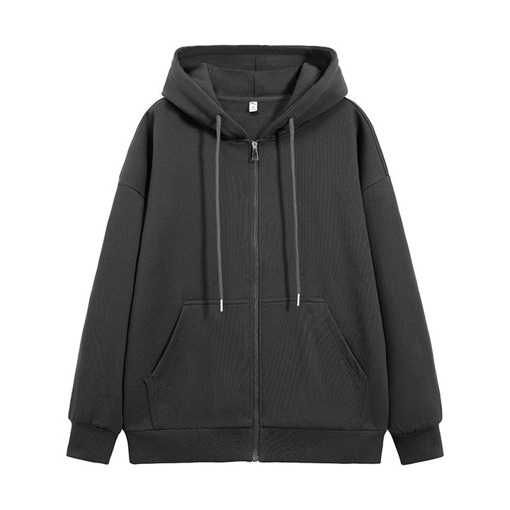 Unisex Oversize Kapuzen-Fleecejacke mit Boxy-Schnitt und Metall-Reißverschluss Drune