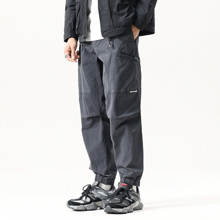 Herren Relaxed Tactical‑Cargo‑Jogger mit Knieabnähern und Elastikbündchen Drune