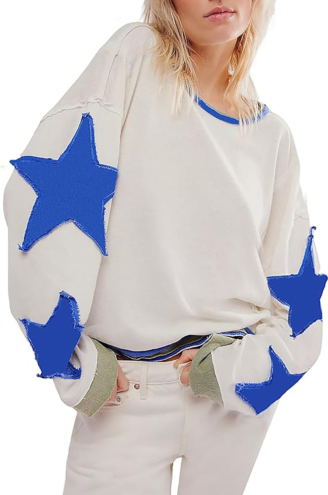 Damen lässiger Pullover mit Sternen-Design Drune