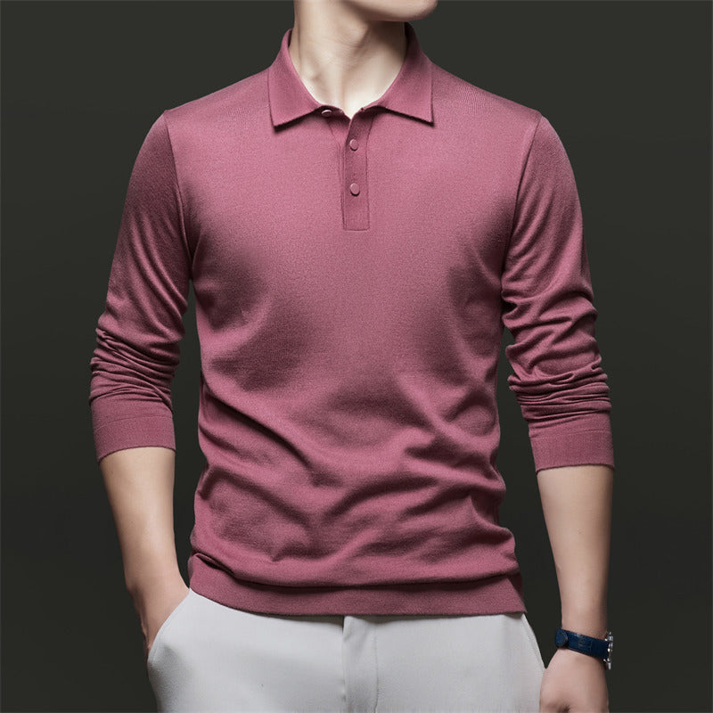 Herren Langarm-Polohemd aus atmungsaktivem Material mit komfortabler Passform Drune