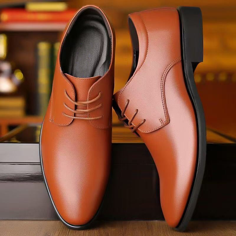 Herren Elegante Derby-Business-Schnürschuhe aus Glattleder mit schmaler Leiste Drune