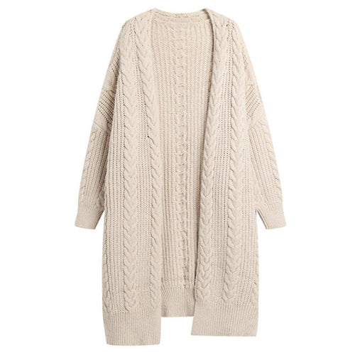 Damen Grobstrick Cardigan mit weitem Schnitt und strukturierter Optik Drune