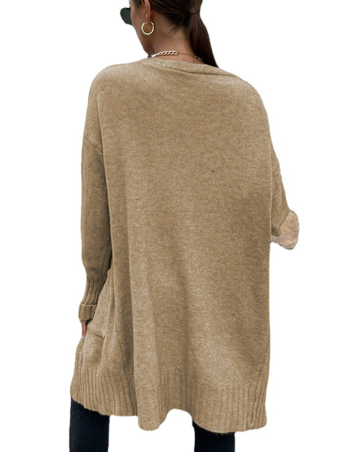 Damen Strickjacke mit geripptem Saum und praktischen Taschen Drune