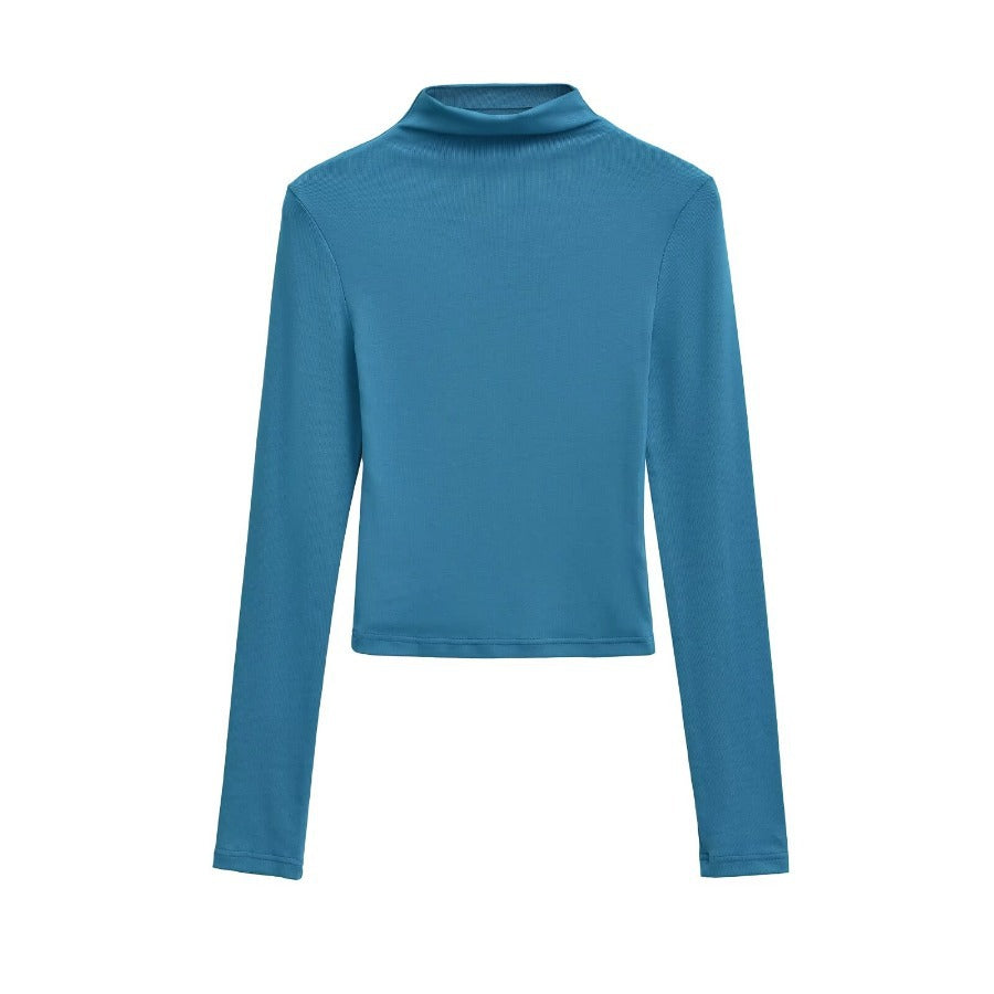 Damen Langarm-Rollkragenpullover Drune