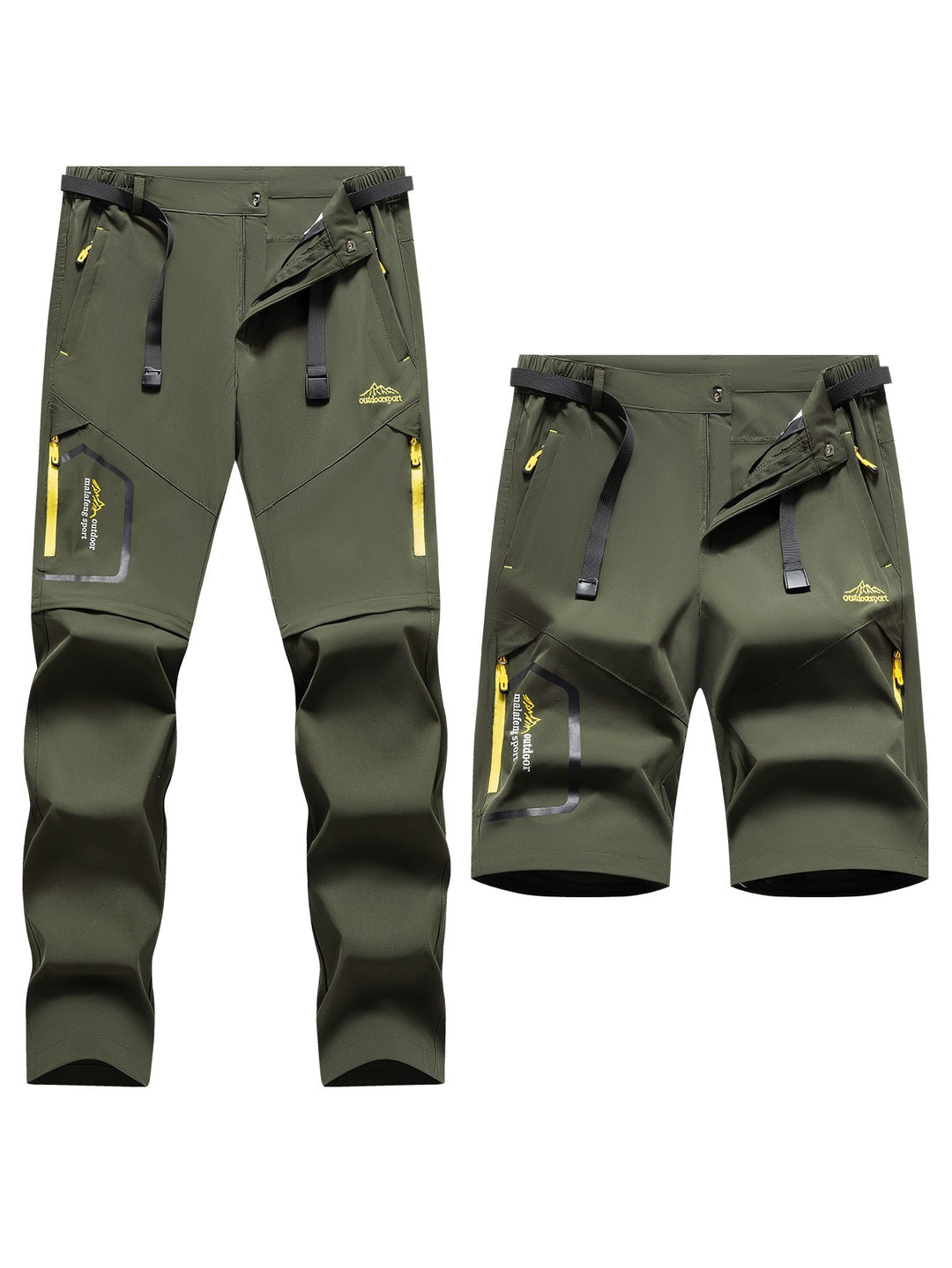 Herren Technische Softshell Zipp‑Wanderhose mit abnehmbaren Beinen und verstellbarem Gürtel Drune