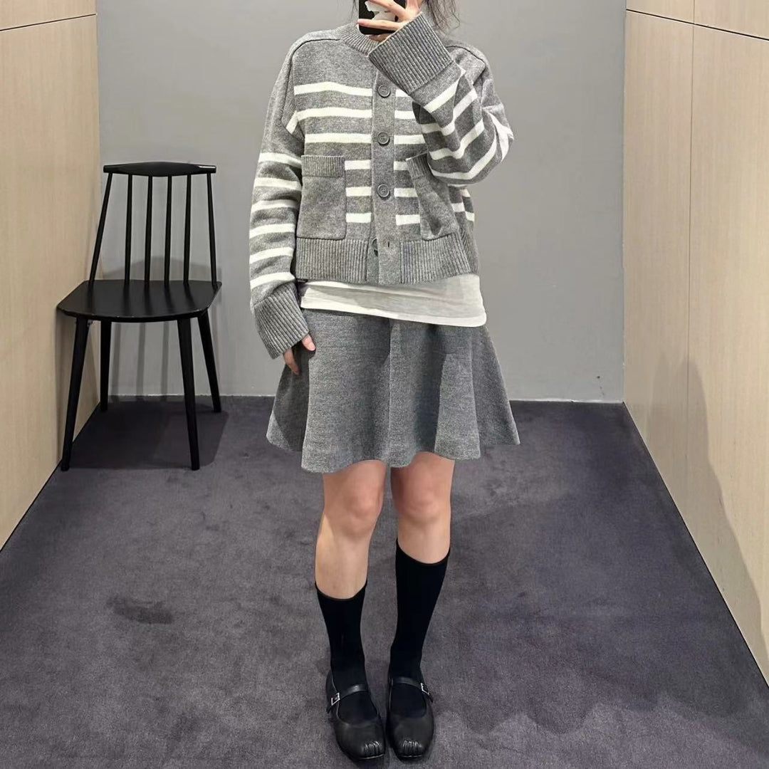 Damen Modische Strickjacke Drune