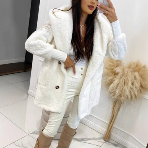 Damen Oversized Teddyjacke Drune