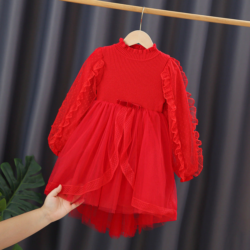 Mädchen Festliches Kleid mit Rüschendetails Drune
