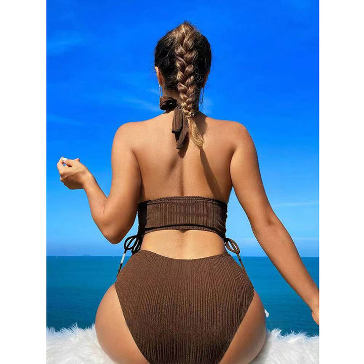 Damen Bikini-Set mit raffinierten Bindebändern und hohem Bund Drune