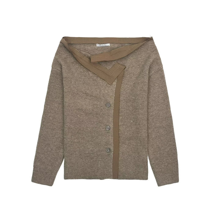 Damen Kuschelweicher Cardigan mit geschmackvollem Bindegürtel Drune