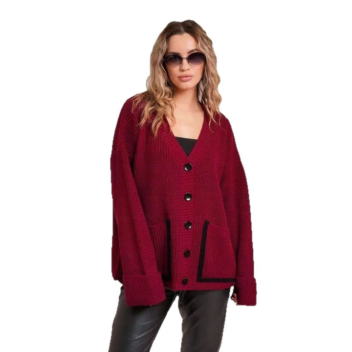 Damen Strickjacke mit großen Taschen Drune