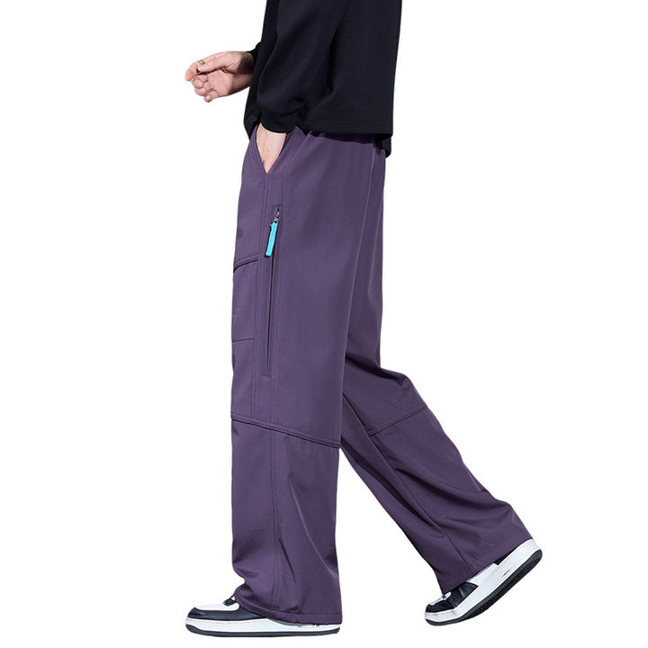 Herren Locker sitzende Cargo-Hose mit Tunnelzug, Knie-Panels und Multifachtaschen Drune