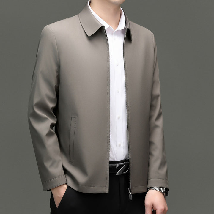 Herren elegante Übergangsjacke mit modernem Kragen und sorgfältig verarbeitetem Innenfutter Drune