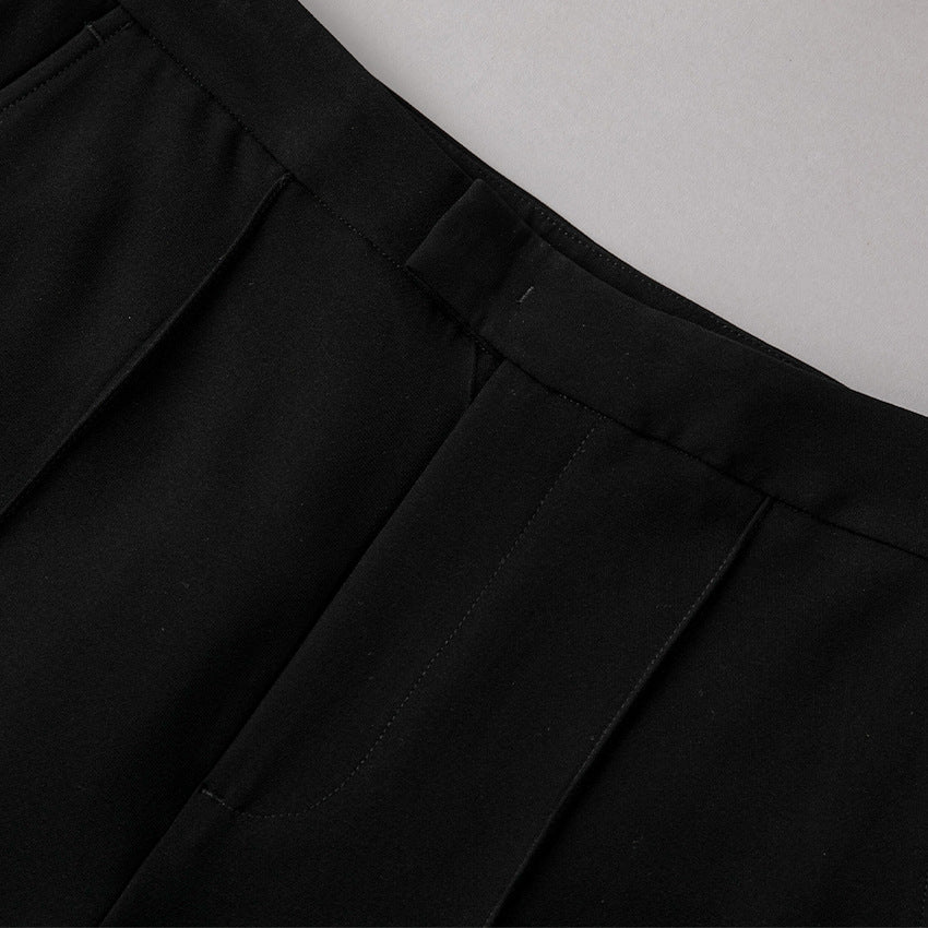 Damen High-Waist-Hose mit weitem Schlag und Bügelfalte Drune