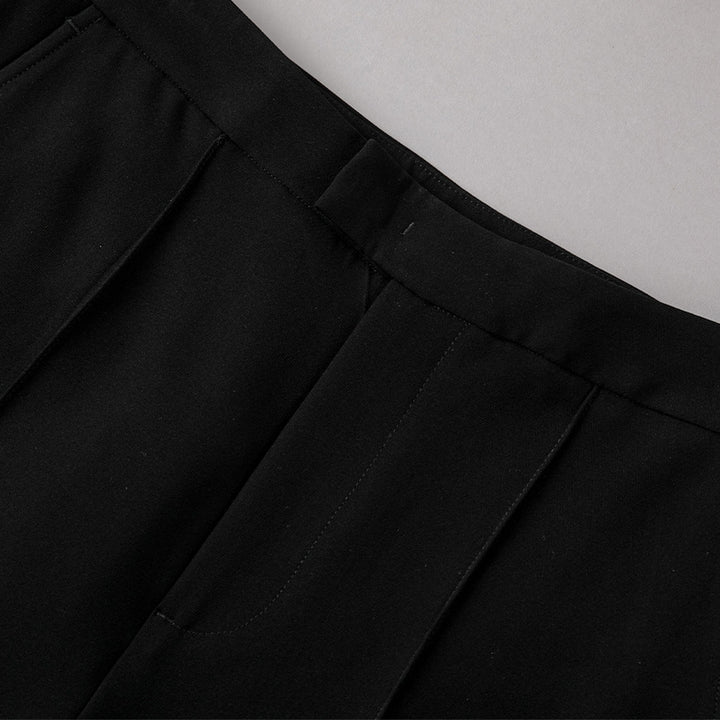 Damen High-Waist-Hose mit weitem Schlag und Bügelfalte Drune