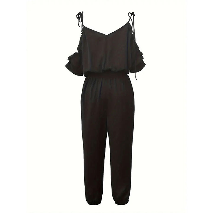 Damen Eleganter Overall mit rüschendetails und praktischem Gummizug Drune