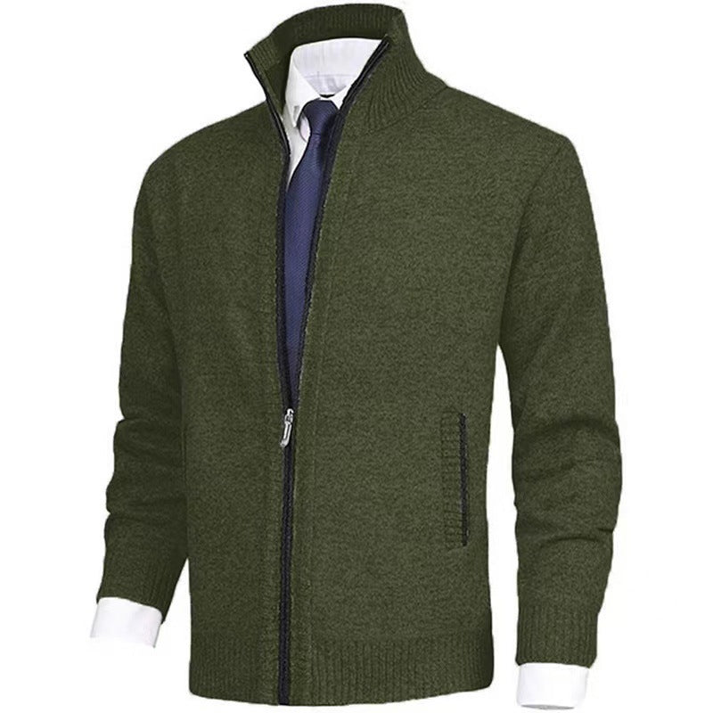 Herren modische Strickjacke mit Reißverschluss und praktischen Taschen Drune
