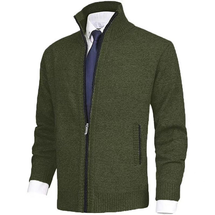 Herren modische Strickjacke mit Reißverschluss und praktischen Taschen Drune