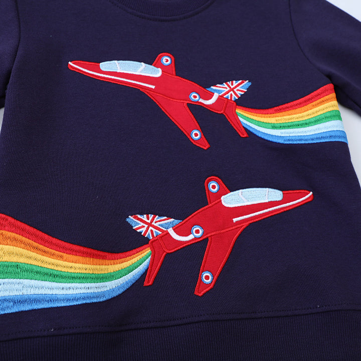 Jungen Sweatshirt mit aufregendem Flugzeug-Design Drune
