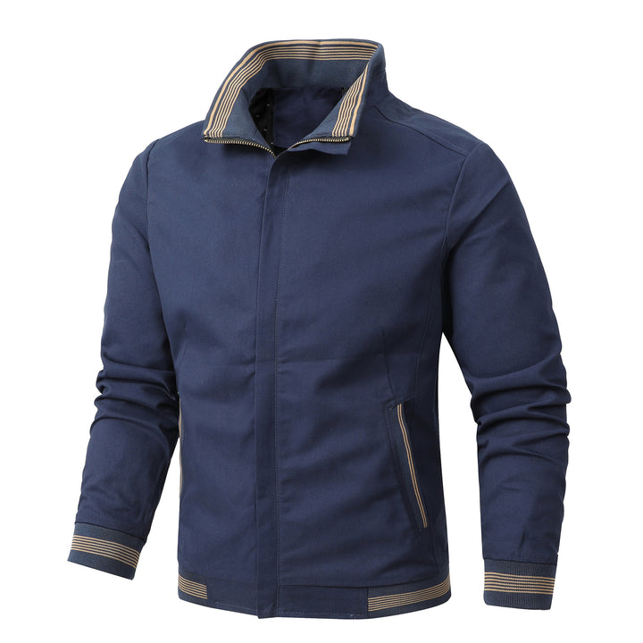 Herren Slim-Fit Bomberjacke im Field-Stil mit Stehkragen Drune