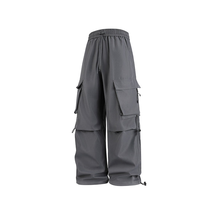 Herren Baggy‑Cargohose im Tech‑Utility‑Stil mit elastischem Tunnelzugbund, großen Klappfächern und Zipper‑Details Drune