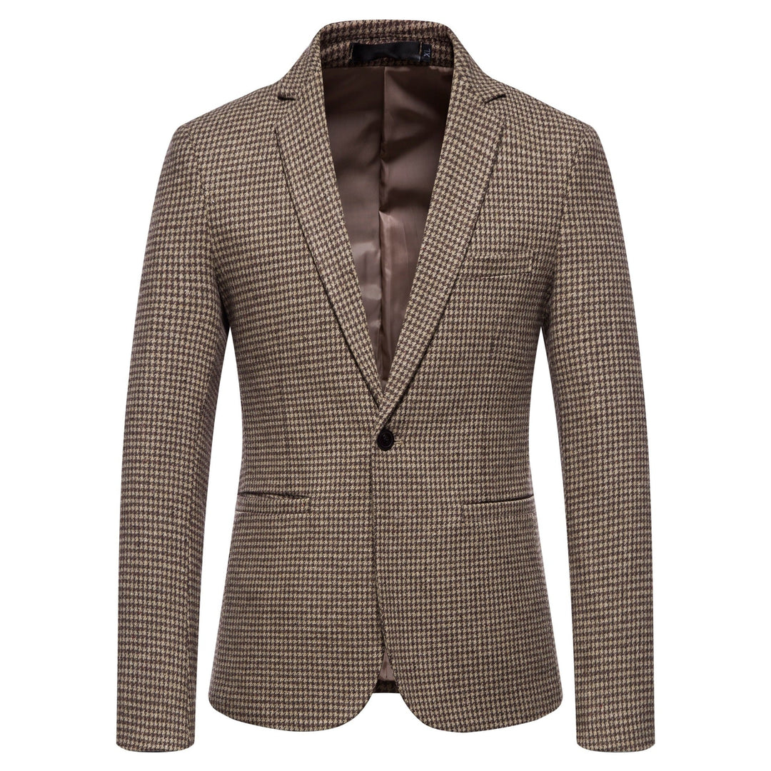 Herren eleganter Blazer mit modernem Schachbrettmuster Drune