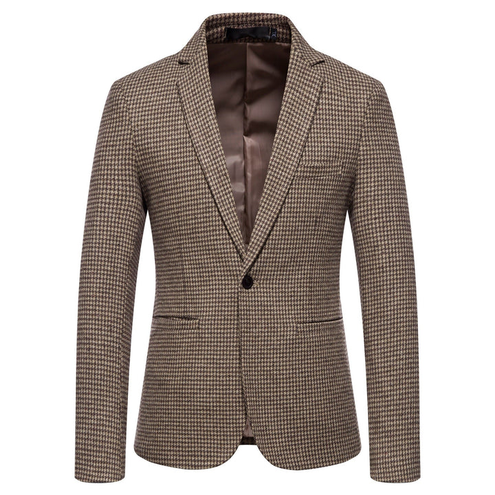 Herren eleganter Blazer mit modernem Schachbrettmuster Drune