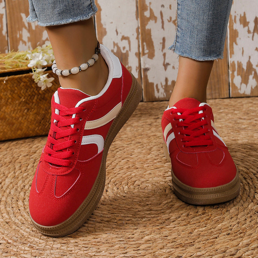 Damen Sneaker mit modischem Obermaterial und rutschfester Sohle Drune