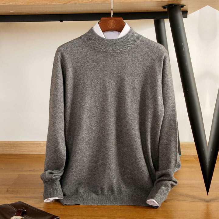 Herren Feiner Rollkragenpullover in schlanker Minimal‑Silhouette aus Woll‑Kaschmir‑Mix Drune