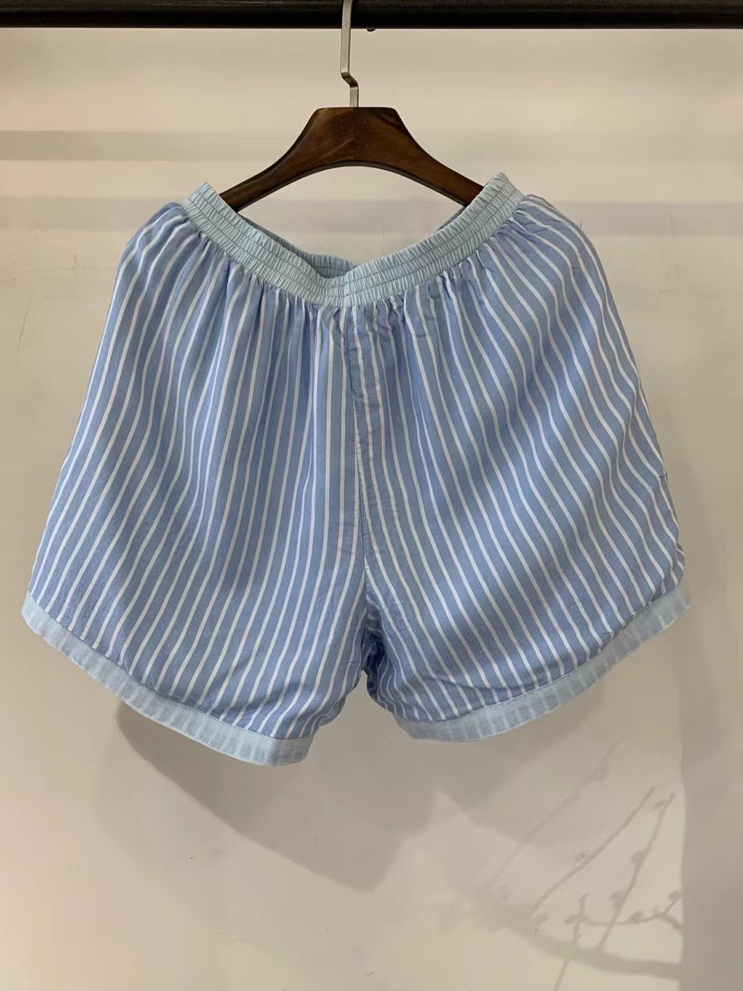 Damen Leichte Hoch-taillierte Leinen Shorts Drune