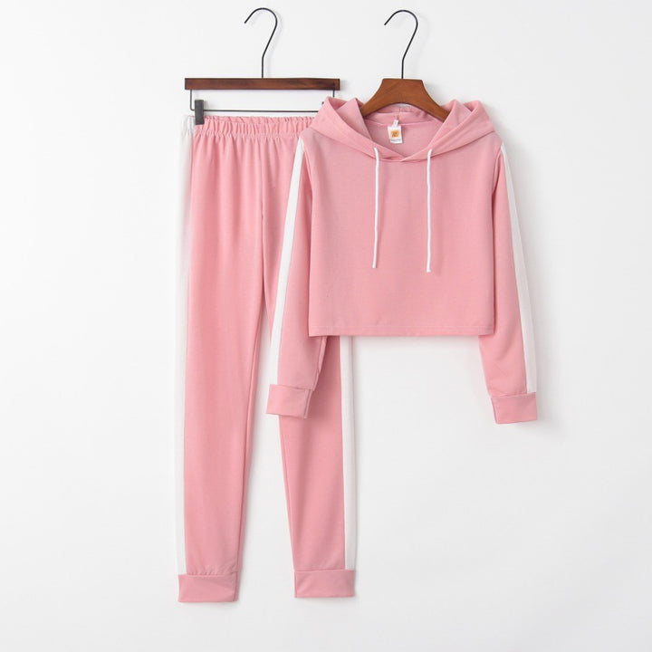 Damen Sportliches Set mit cropped Hoodie und leggings Drune