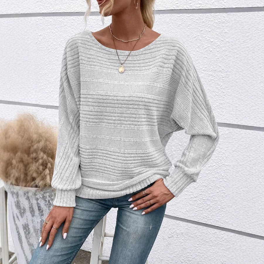 Damen Komfortabler Strickpullover Drune