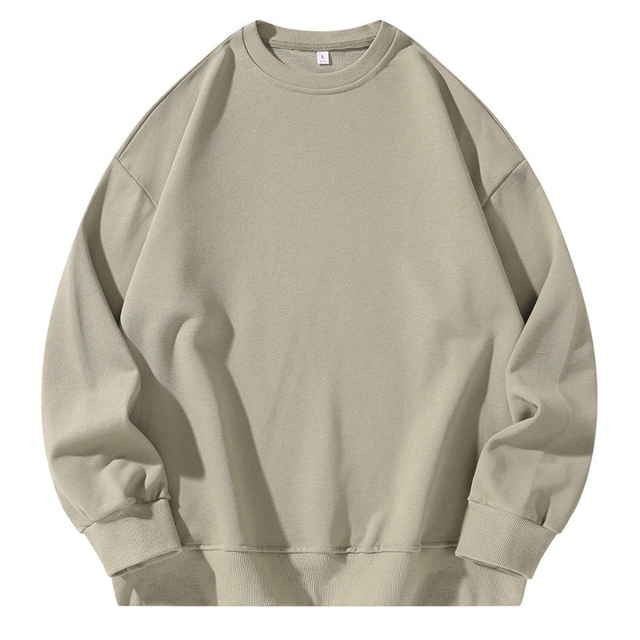 Unisex Oversize-Sweatshirt mit Rundhalsausschnitt, überschnittener Schulter und geripptem Saum Drune