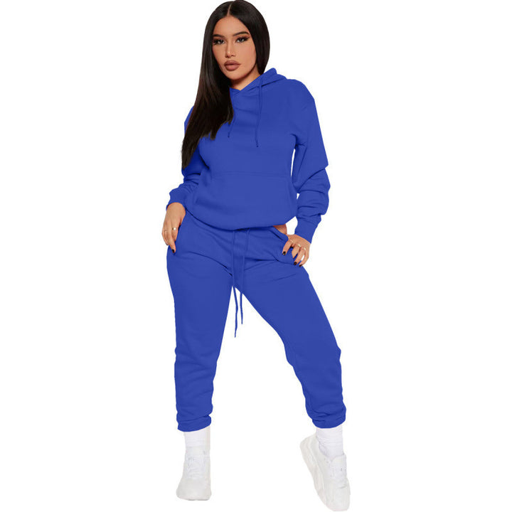 Damen nan zweiteiliges Lounge-Set mit Kapuzenpullover und High-Waist Jogginghose aus weichem French Terry Drune