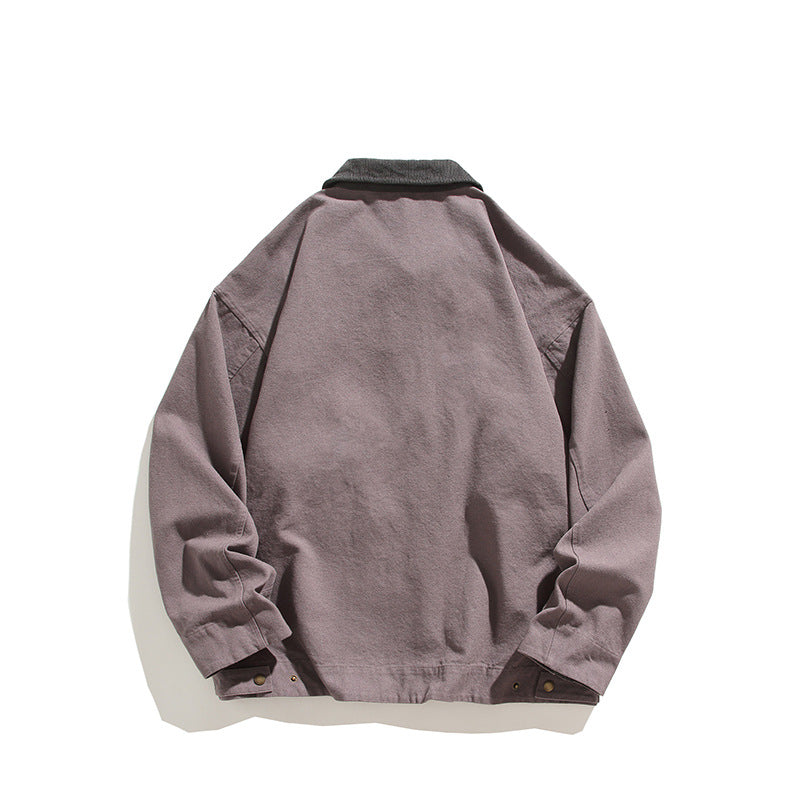Herren robuste Freizeitjacke mit hohem Kragen und praktischen Taschen Drune