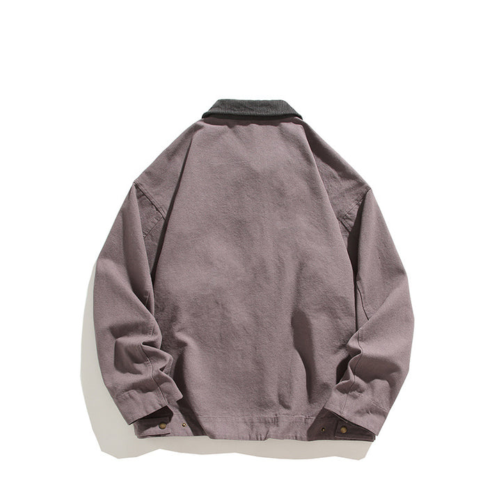 Herren robuste Freizeitjacke mit hohem Kragen und praktischen Taschen Drune