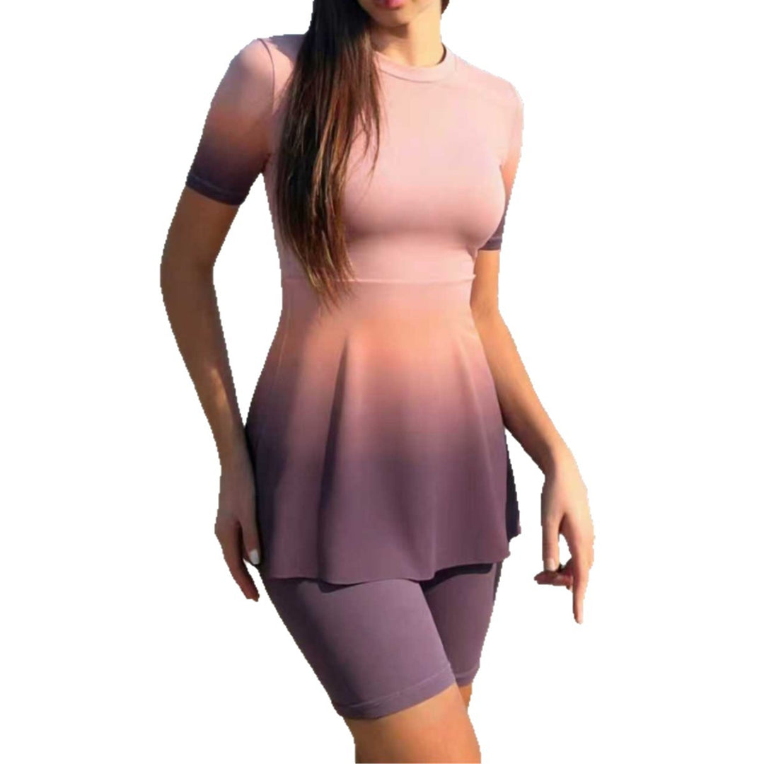 Damen modischer UV-Schutz-Badeanzug mit peplum Design Drune