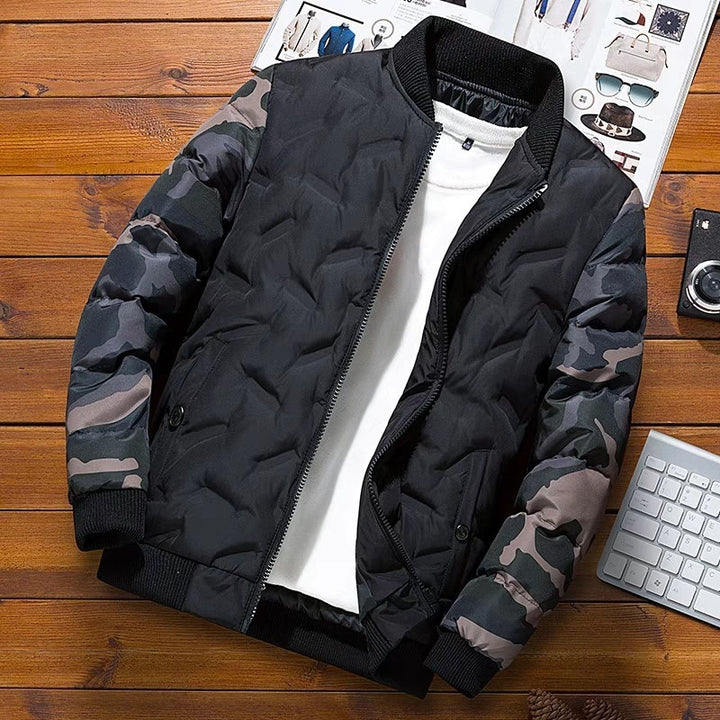 Herren Modische Übergangsjacke im Camouflage-Stil Drune