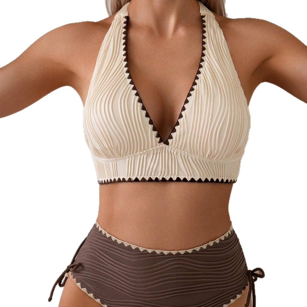 Damen Hochtailliertes Bikini-Set mit Rüschendetails Drune