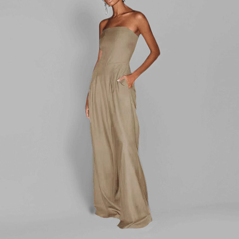 Damen Elegantes strapless Abendkleid mit seitlichen Taschen Drune