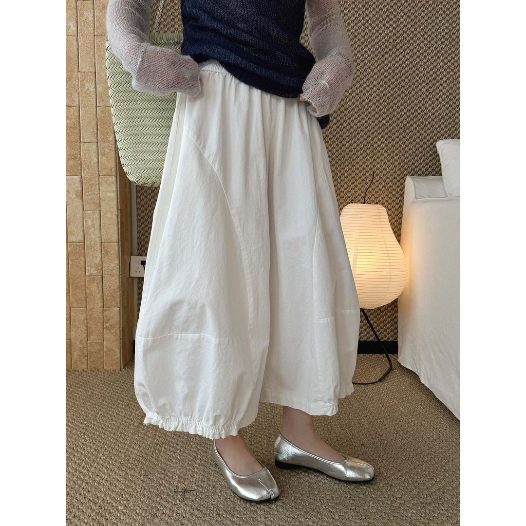 Damen Weite Balloon-Culotte-Hose mit elastischem Saum Drune