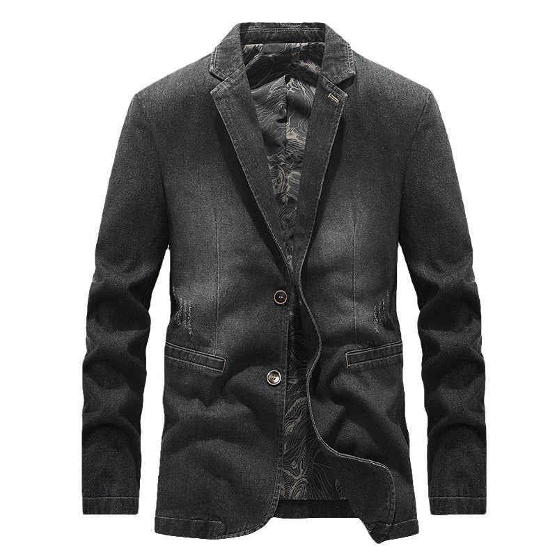 Herren Modische Denim Blazer Drune