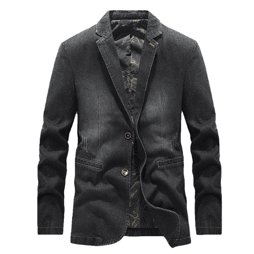 Herren Modische Denim Blazer Drune