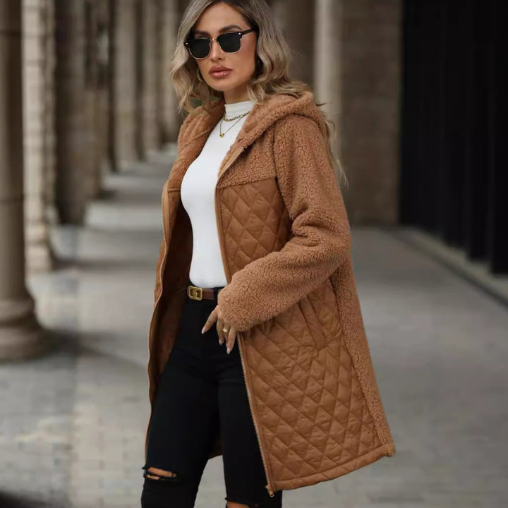 Damen Übergangsjacke mit kuscheligem Fleece und Kapuze Drune