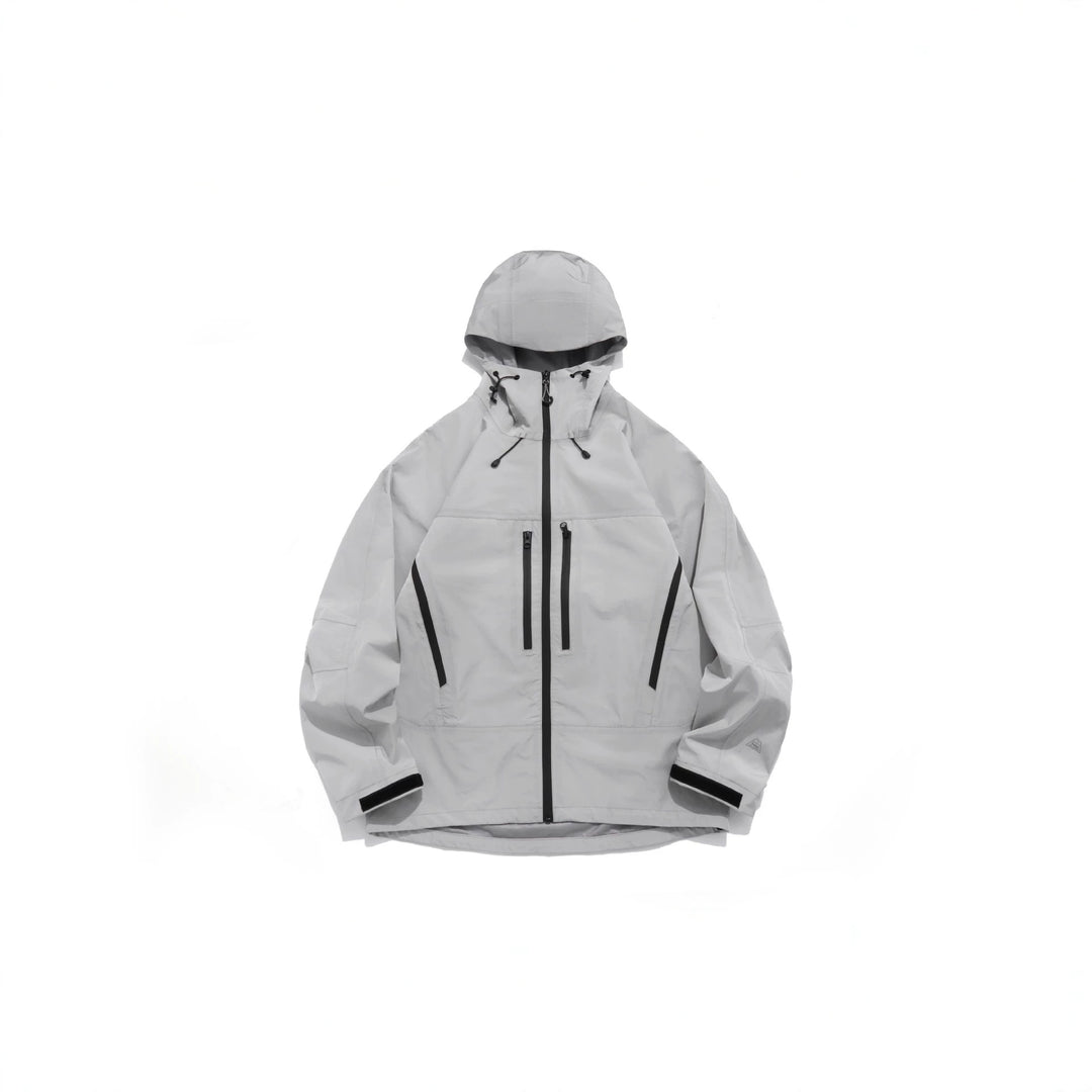 Unisex Technische Kapuzen-Outdoorjacke mit getapten Reißverschlüssen Drune